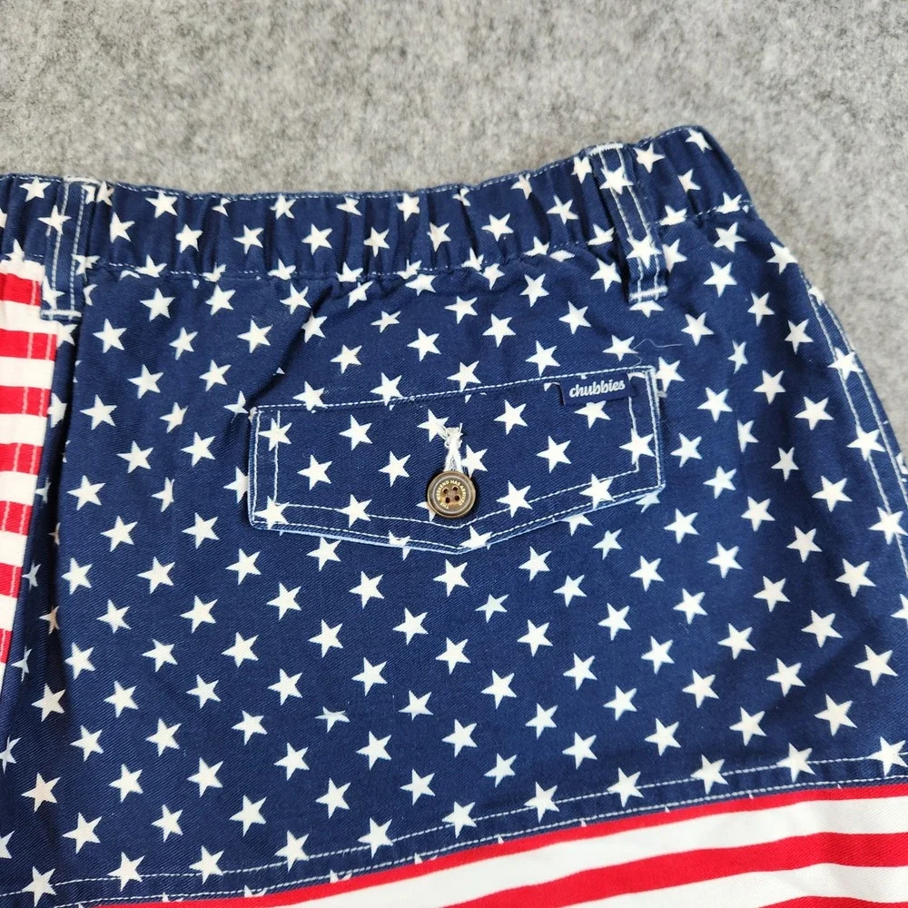 NWT Chubbies The Mericas Shorts Men XL Red White Blue Patriotic USA 5.5 Flag